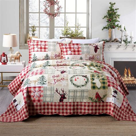 Christmas bed quilt sets - Product Overview. Set: Matching Pieces Included. Reversible. Description. Printed modern design: this unique decorative printed embossed quilt set is perfect for home decoration. …